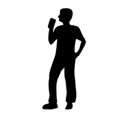 silhouette illustrations of drinking