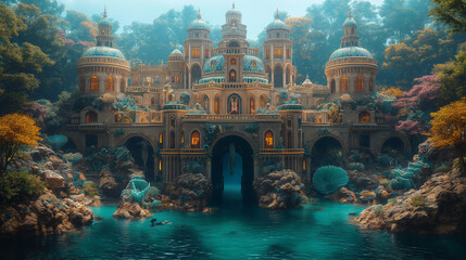  Enchanted Water Palace: A Mystical Realm of Elegance and Wonder