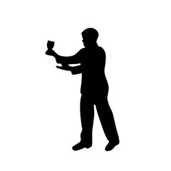 silhouette illustrations of drinking