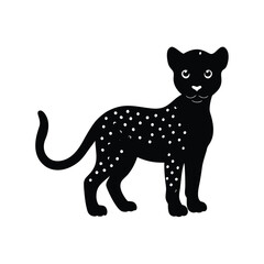 Obraz premium black cat isolated on white