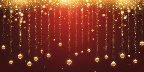A festive and magical background image. Background Color: Use a deep, dark red color for the overall background