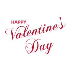 Valentines Day romantic lettering. Happy Valentine's Day, 14 february holiday greeting.