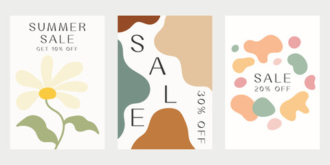 Fototapeta premium Sale promotion poster. Sale event poster template.