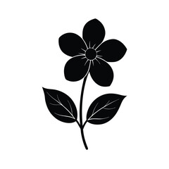 Obraz premium vector black silhouette of a flower