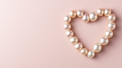 Obraz premium Heart shape made of elegant pearls.