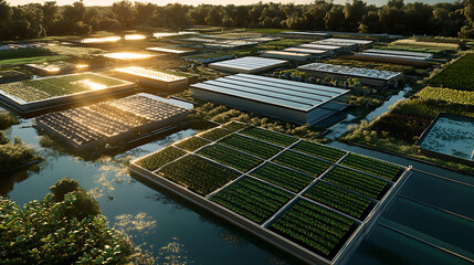 Algae biofuel farm for renewable energy production feels innovative cultivating algae on large scale contributes to sustainable future