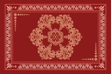 Persian Carpet or Iranian Carpet Traditional Design Oriental Damask Floral Embroidery Design for Carpets, Throws, Wallpaper, Wrapping, Fabric, rug, Clothing and Tribal Vector Textures.