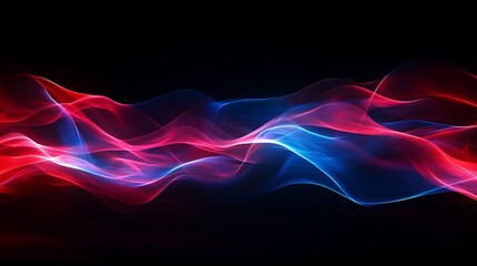 Abstract background with red and blue glowing line wave