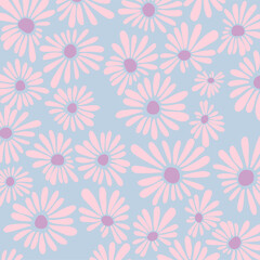 Vector seamless pattern with flowers