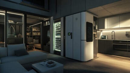 Modern Kitchen Interior with Sleek Appliances and Stylish Design