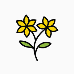 yellow flower vector
