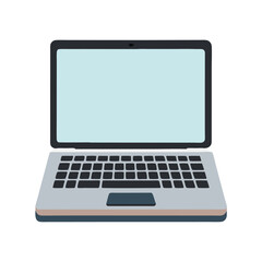 modern laptop isolated on white background