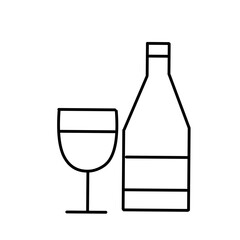 Alcohol drink bottles icons
