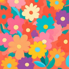 Wallpaper flower colorful, floral design