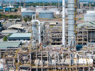 Complex Network of Pipes in Industrial Refinery
