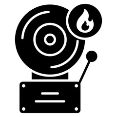 Fire Alarm Glyph Icon