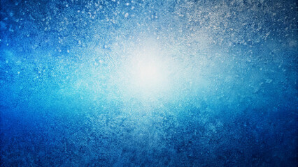 Abstract Frozen Blue Background with Center Light