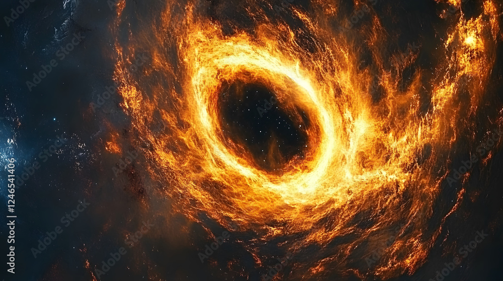 Poster Dynamic sci-fi vortex of chaos cosmic space digital art galactic environment celestial viewpoint artistic exploration