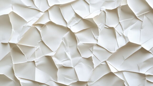 Crumpled white paper texture for seamless stop motion animation background - Powered by Adobe