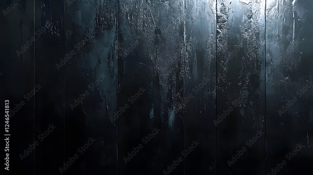 Poster Dramatic chaos in minimalist black background abstract art indoor setting moody atmosphere close-up view conceptual expression