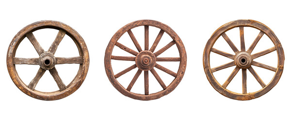 Vintage cart wheels