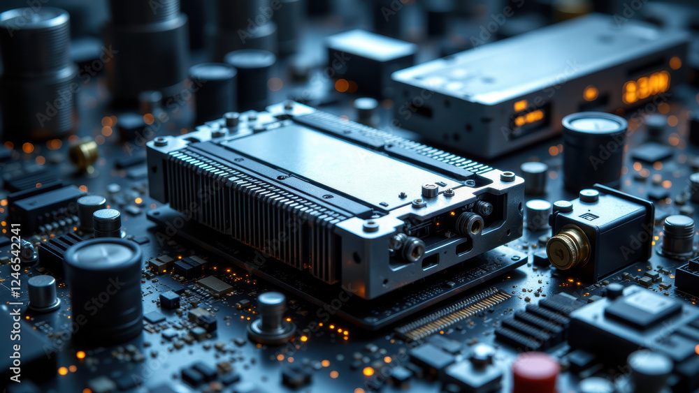 Poster advanced semiconductor assembly with a focus on integrated circuits.