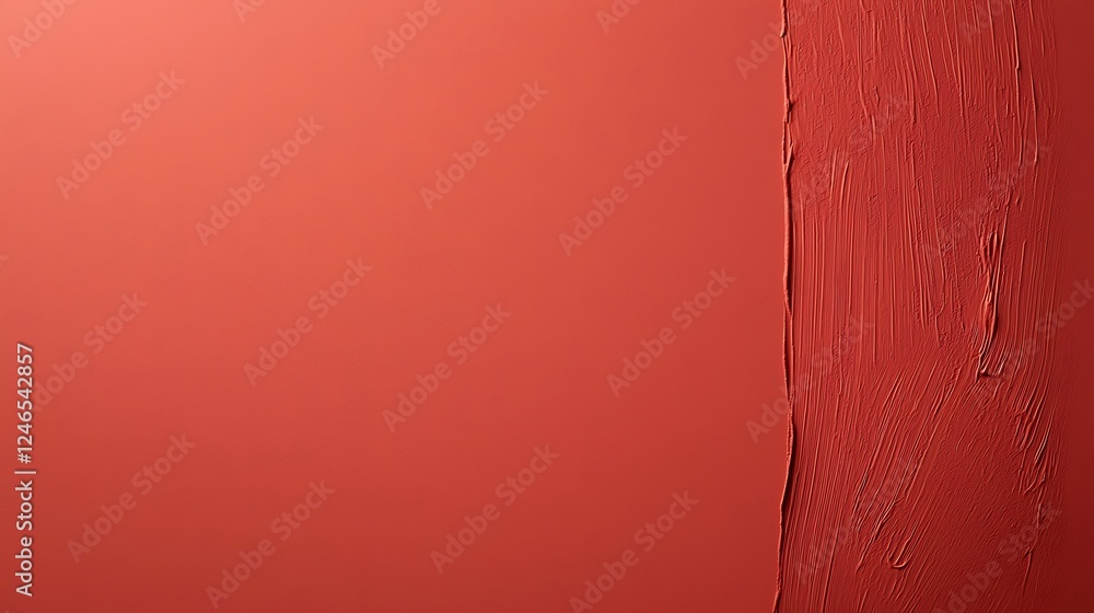 Aufkleber a smooth, textured surface in a warm red hue, featuring a subtle transition and depth on one side.