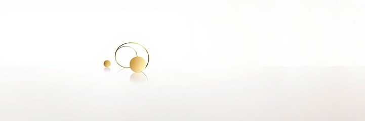 Minimalist Gold Circles Spheres Abstract Background