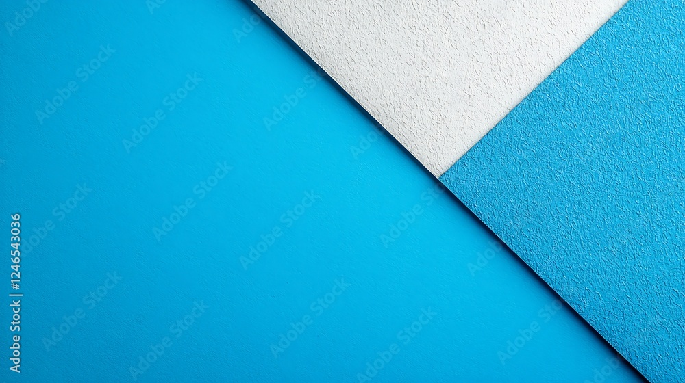 Poster the image features a vibrant blue background with a textured white and blue surface, creating a mode