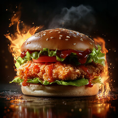 Smokin' Hot The Fiery Fried Chicken Sandwich