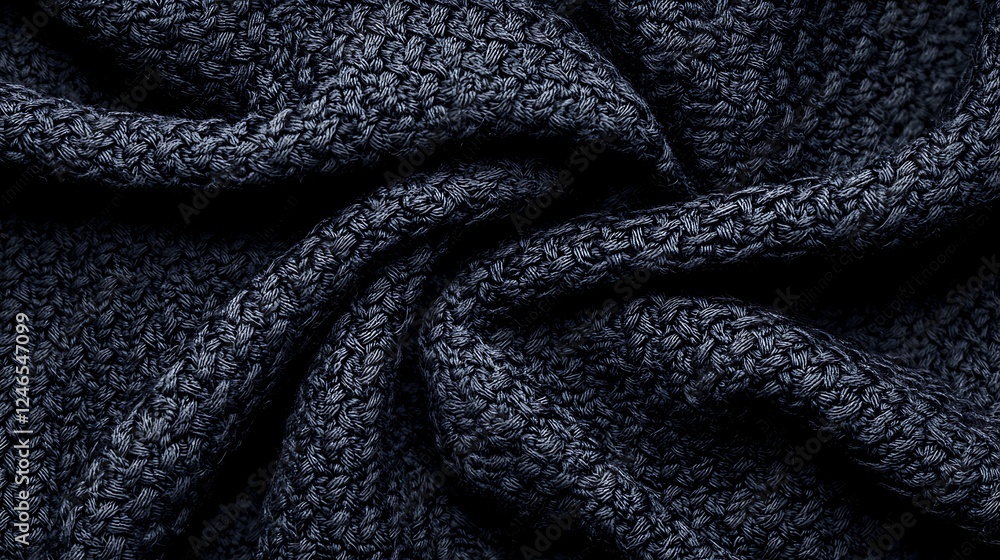 Aufkleber a close-up view of textured dark fabric, showcasing intricate patterns and a soft, inviting appearan