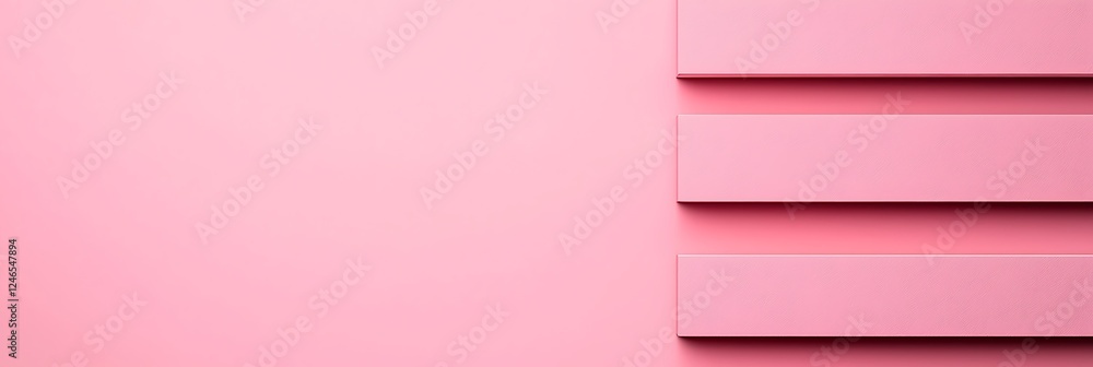 Aufkleber a minimalist pink background features horizontal lines, creating a soft and modern aesthetic.