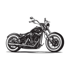 Vintage Motorcycle Drawing