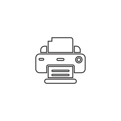 Minimalist Printer Icon – Black & White Print Symbol for Office & Tech Design