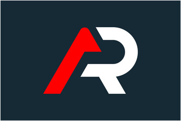 Initial AR Logo Design Vector
