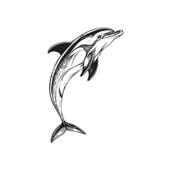 vector illustration of a dolphin