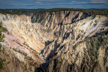 The Yellowstone Valley in the Yellowstone National Park