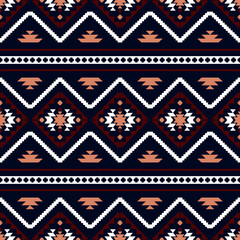 Southwest Aztec geometric Native American Mexican Navajo tribal ethnic boho indian texture ornament seamless pattern fabric colorful design vector for woven textile printing blanket rug carpet fashion