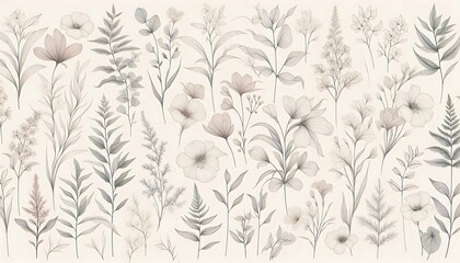 Botanical Beauty: A Compilation of Detailed Floral Sketches