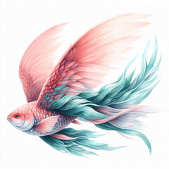 Obraz premium Ethereal Betta Fish: A Dreamlike Aquatic Beauty