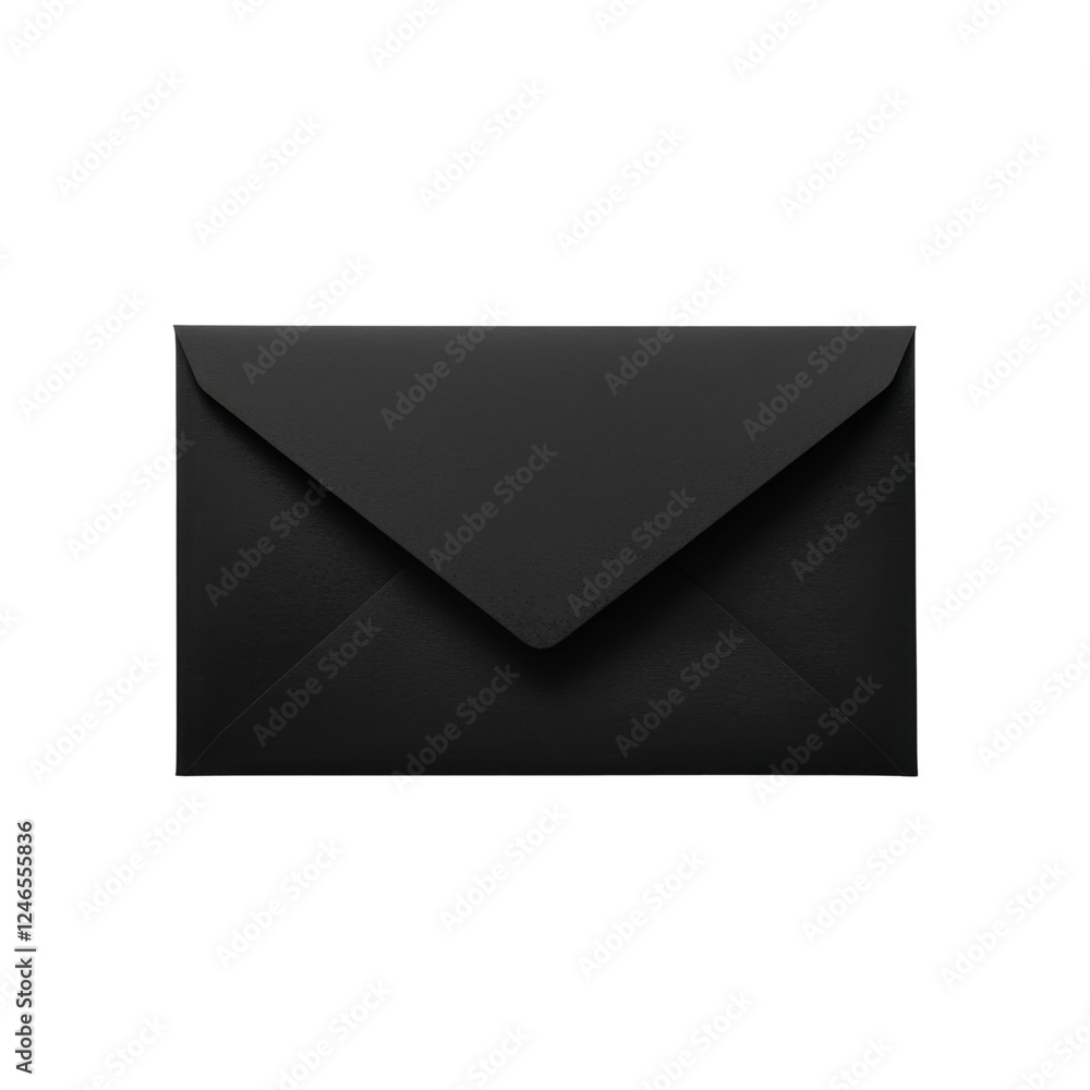 Poster elegant black envelope on a simple background for creative use