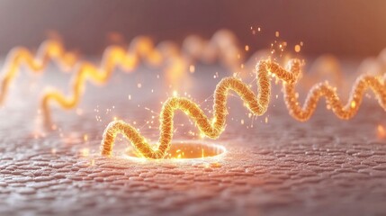 Glowing DNA Strands in Laboratory Setting for Genetic Engineering