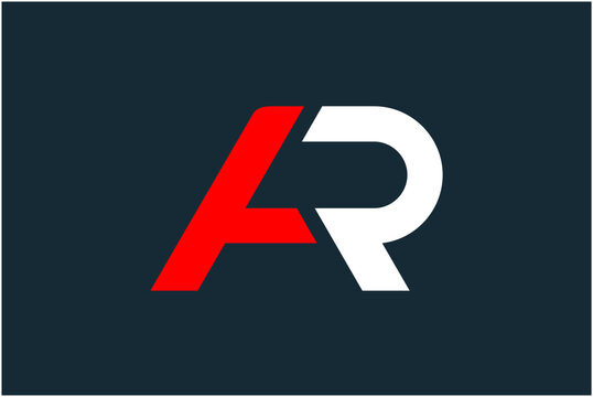 Initial AR Logo Design Vector