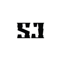 SJ monogram logo design letter text name symbol monochrome logotype alphabet character simple logo