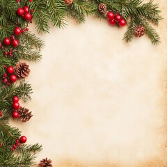 Garland backdrop with text space.