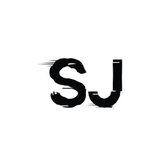 SJ monogram logo design letter text name symbol monochrome logotype alphabet character simple logo