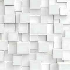 Obraz premium Abstract 3D white squares background. Possible use graphic design, website background
