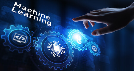 Machine Deep learning algorithms, Artificial intelligence, AI, Automation and modern technology in business as concept.