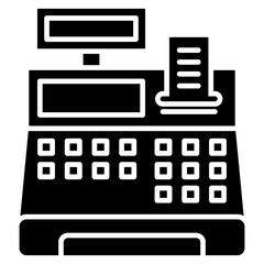 Cashier Machine Glyph Icon