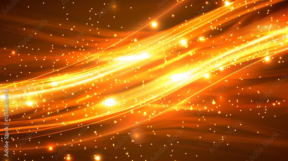 Poster abstract background with bokeh defocused lights and stars.